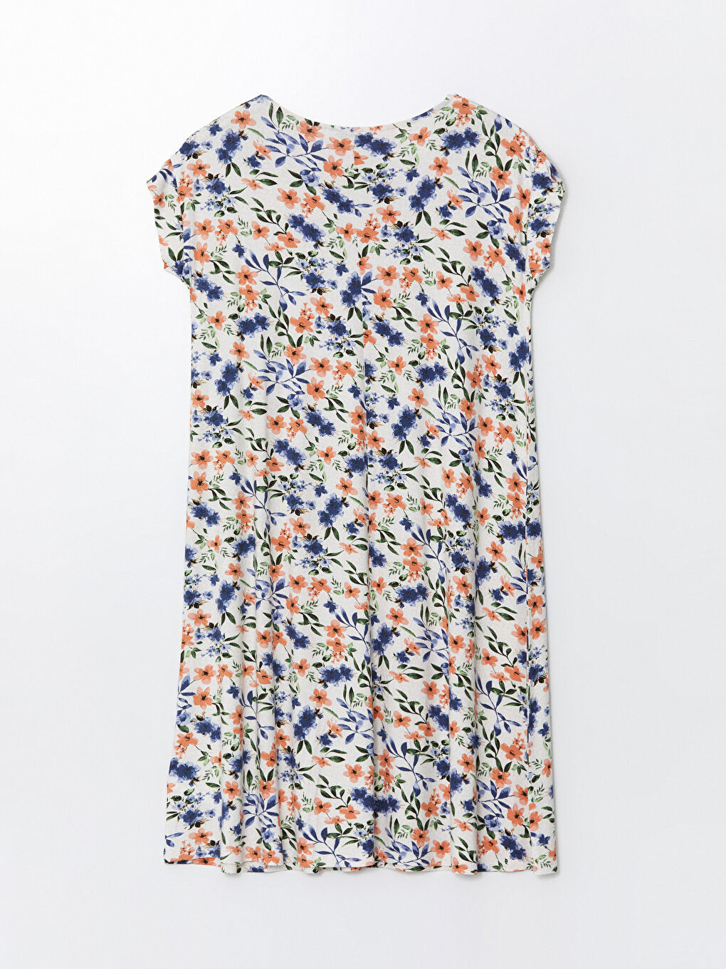 Crew Neck Patterned Women's Dress -S54394Z8-F9C