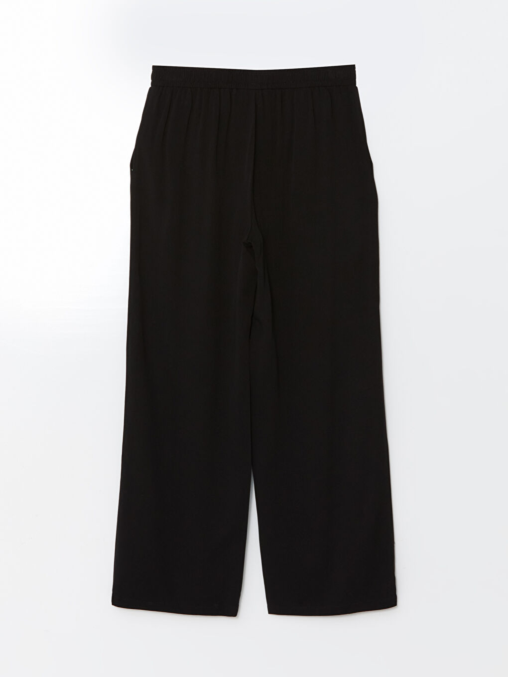Pantalon à Taille Élastiquée à Jambe Large pour Femmes-5