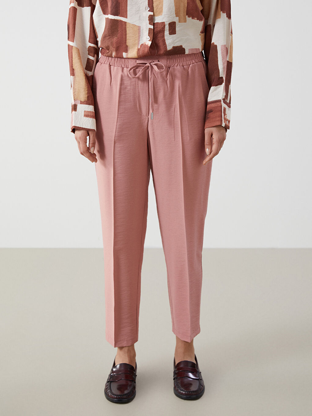 LCW Modest Pantalon Taille Élastiquée Coupe Carotte pour Femmes -S54396Z8-GTA
