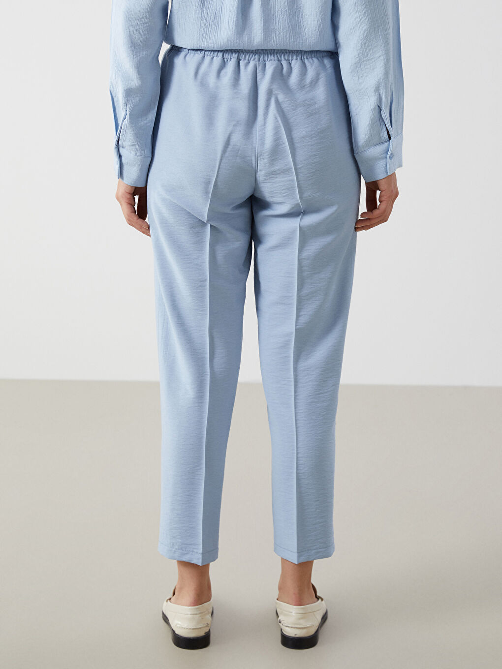 LCW Modest Beli Lastikli Havuç Kesim Kadın Pantolon -S54396Z8-R0T
