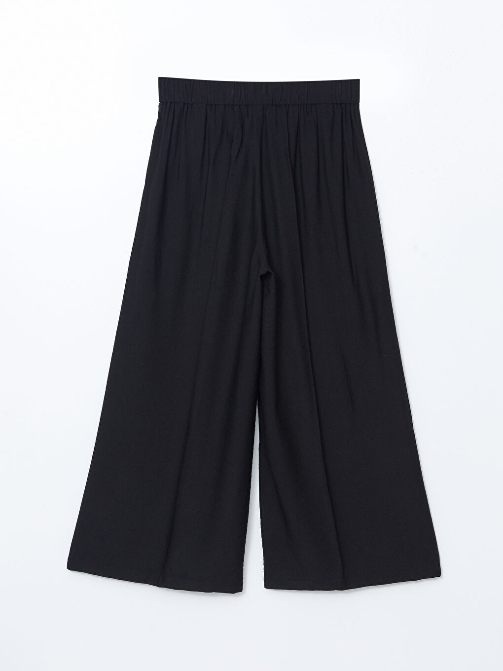 Elastische Taille Weite Beine Für Damen Plissierte Hosen-5