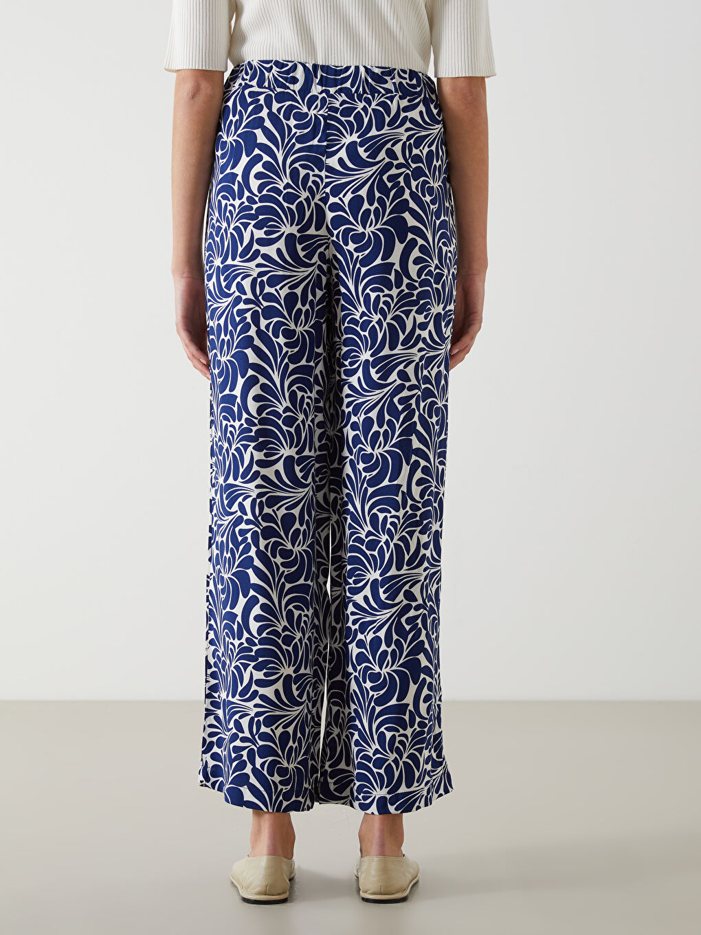 LCW Modest Beli Lastikli Desenli Kadın Pantolon -S54398Z8-LSH