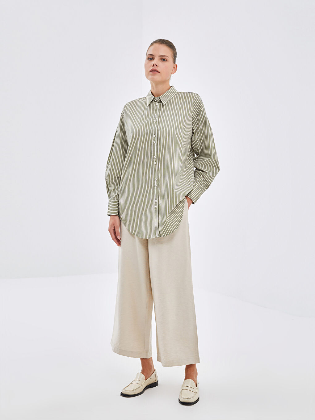 LCW Modest Beli Lastikli Kadın Pantolon -S54399Z8-FZJ