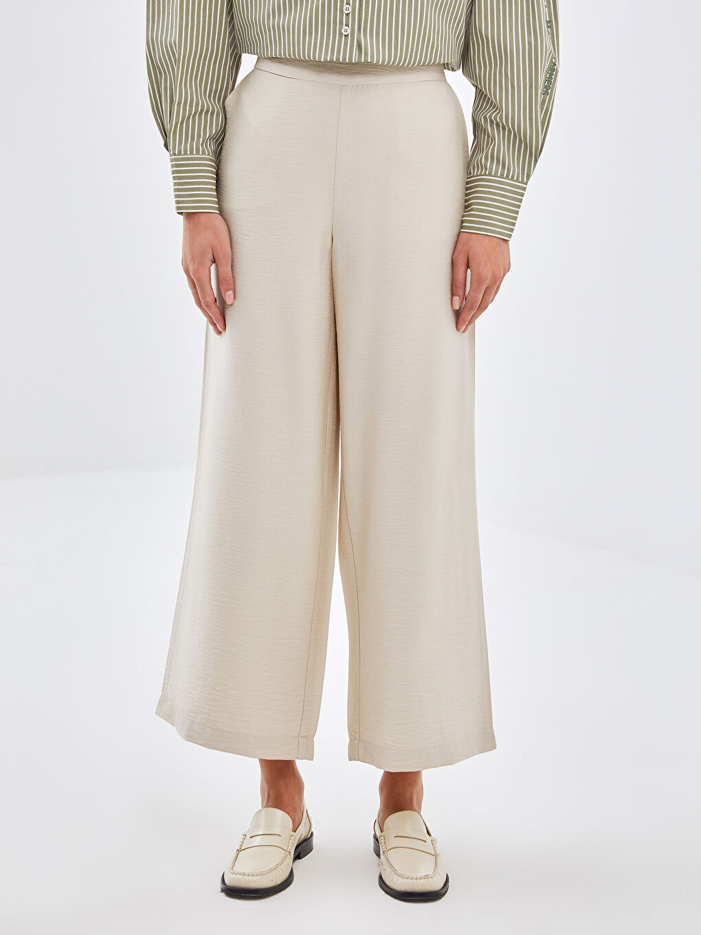 LCW Modest Beli Lastikli Kadın Pantolon -S54399Z8-FZJ