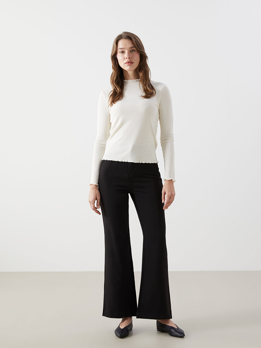 LCW Modest Dar Fit İspanyol Paça Kadın Pantolon -S54400Z8-CVL