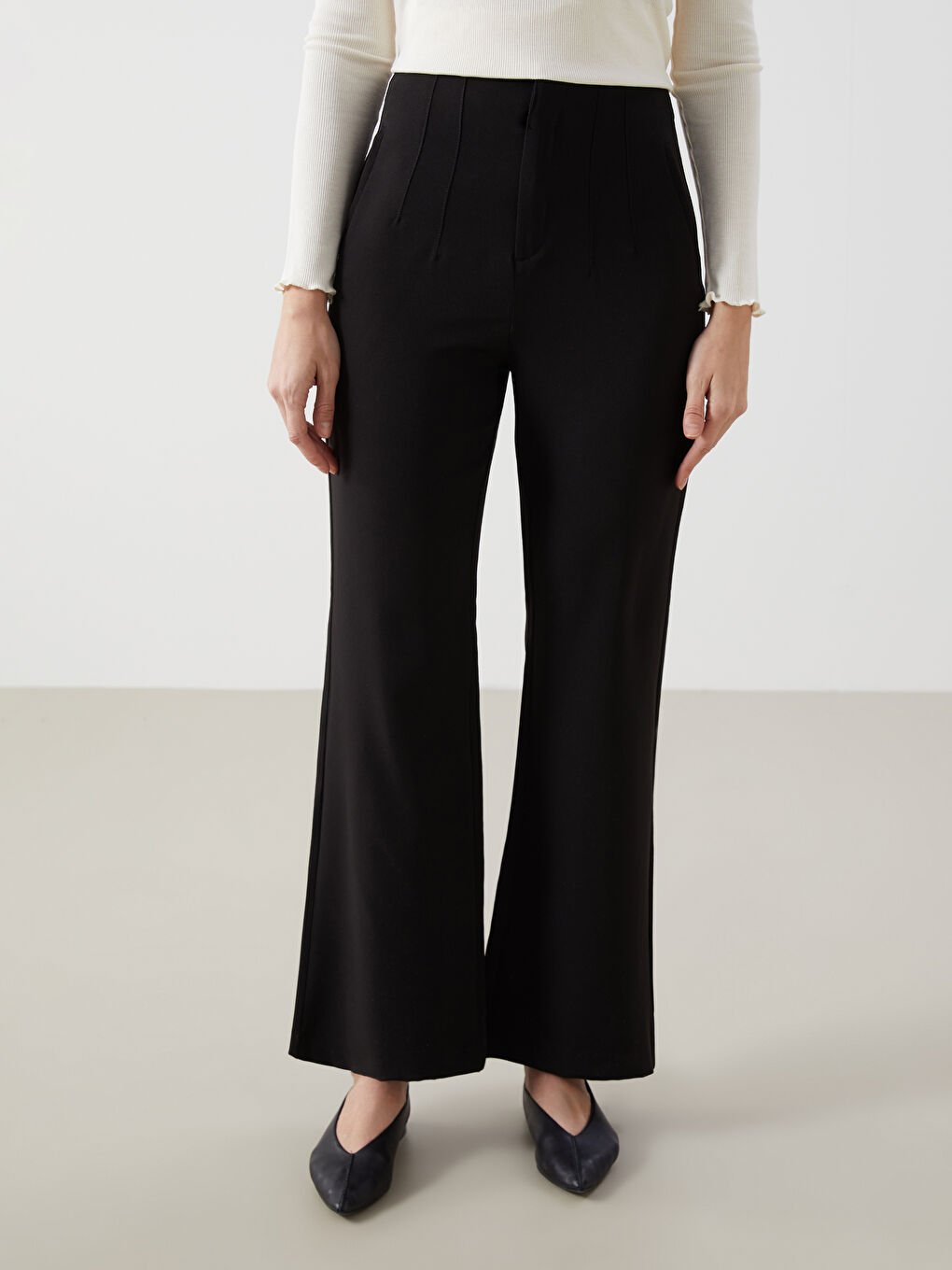 LCW Modest Dar Fit İspanyol Paça Kadın Pantolon -S54400Z8-CVL