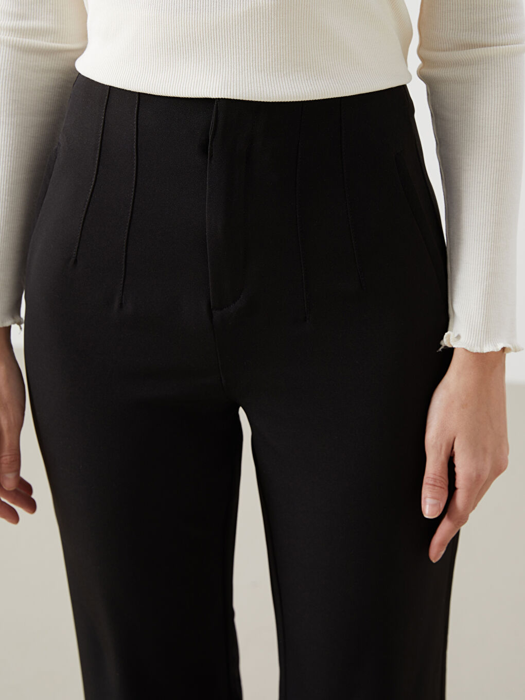 LCW Modest Dar Fit İspanyol Paça Kadın Pantolon -S54400Z8-CVL
