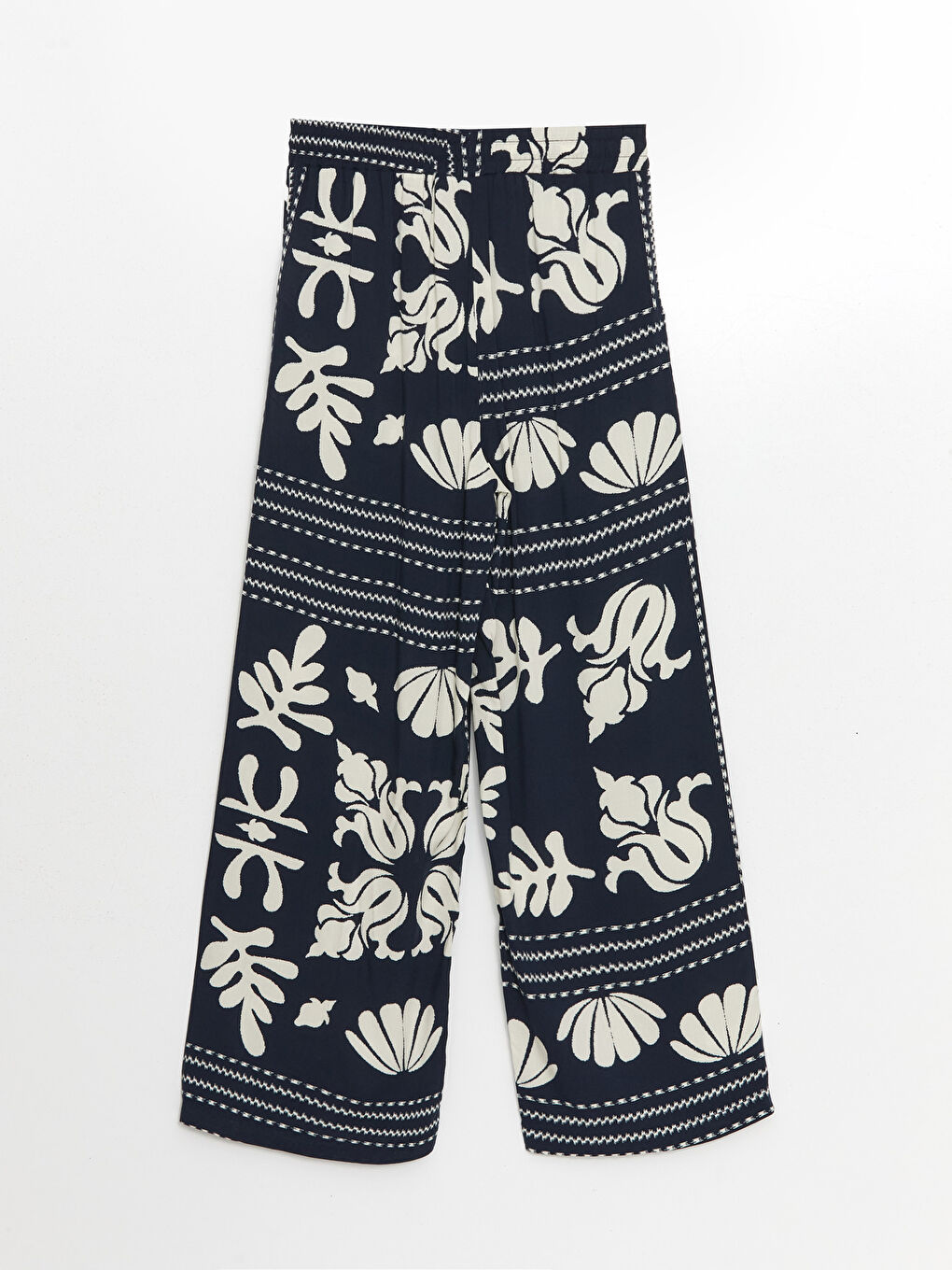 Pantalon à Taille Élastiquée à Motifs pour Femmes-5