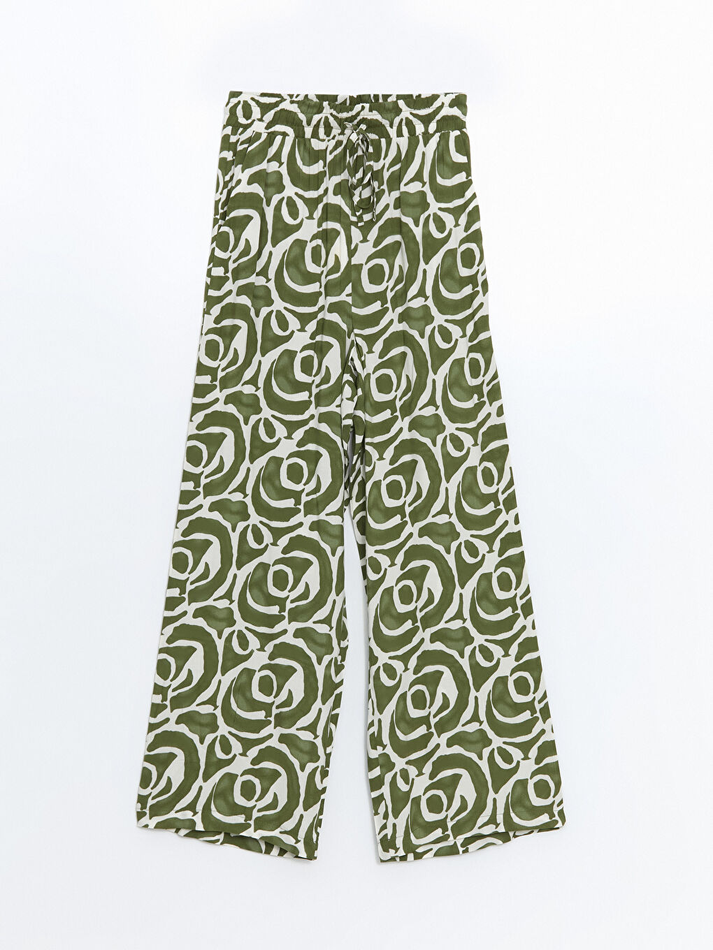 LCW Modest Elasticated Waist Patterned Women's Trousers -S54401Z8-LRR
