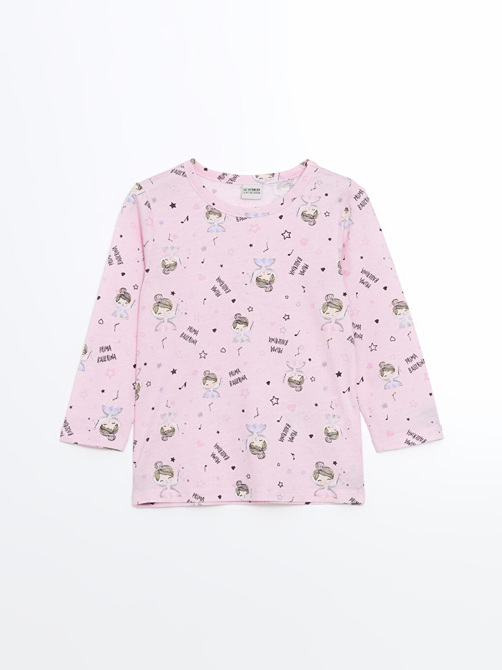 Crew Neck Printed Girls' Pyjama Set -S54449Z1-LT4