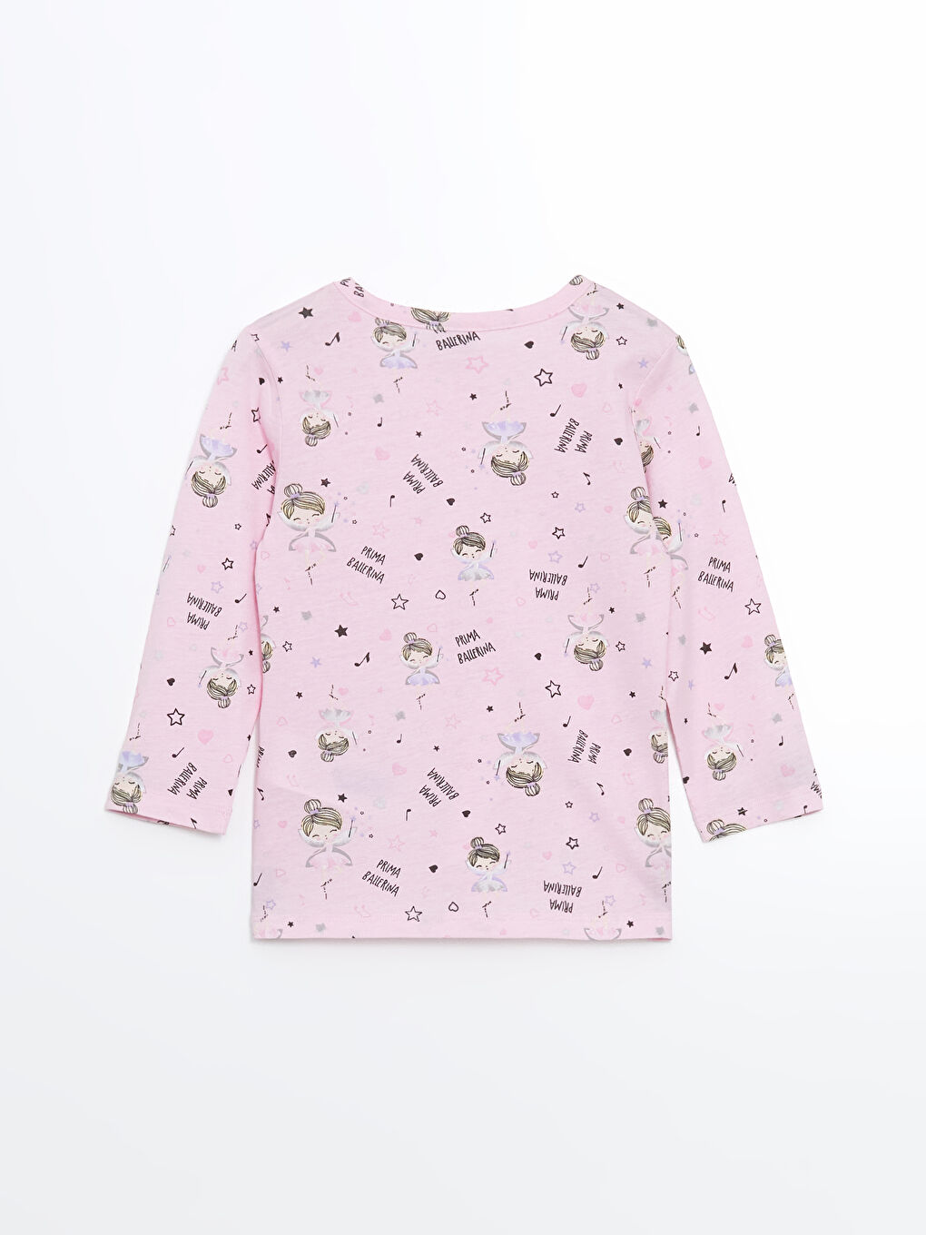 Crew Neck Printed Girls' Pyjama Set -S54449Z1-LT4