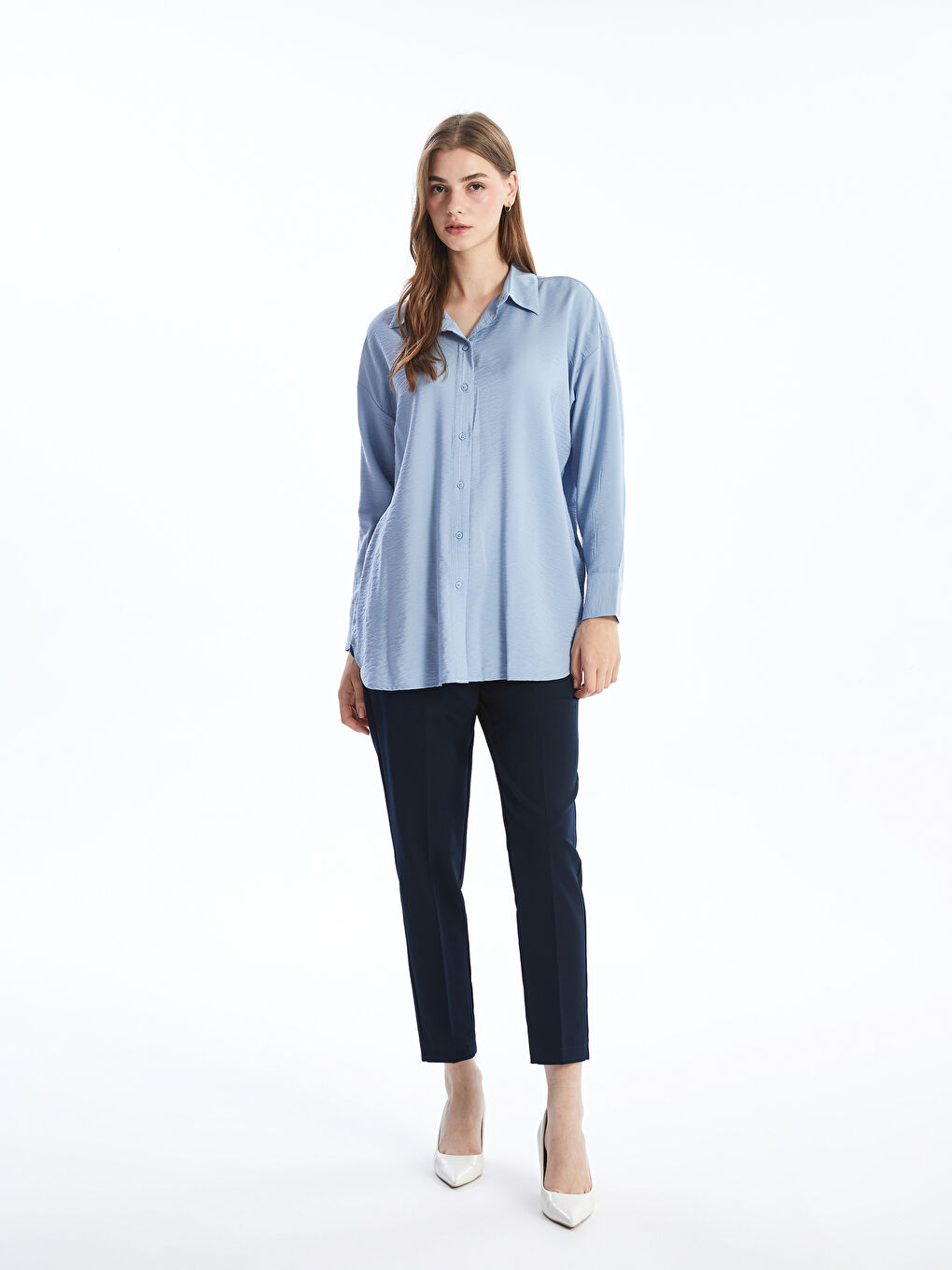 Tunică Cămașă Supradimensionată pentru Femei-1