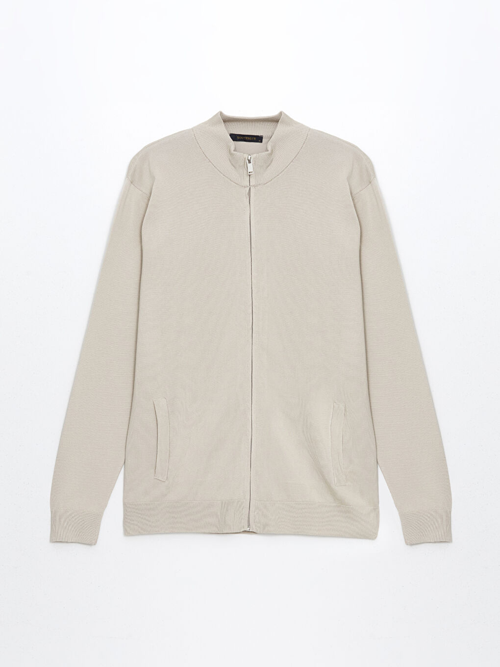 Standard Fit Turtle Neck Men's Tricot Cardigan -S54523Z8-FF5