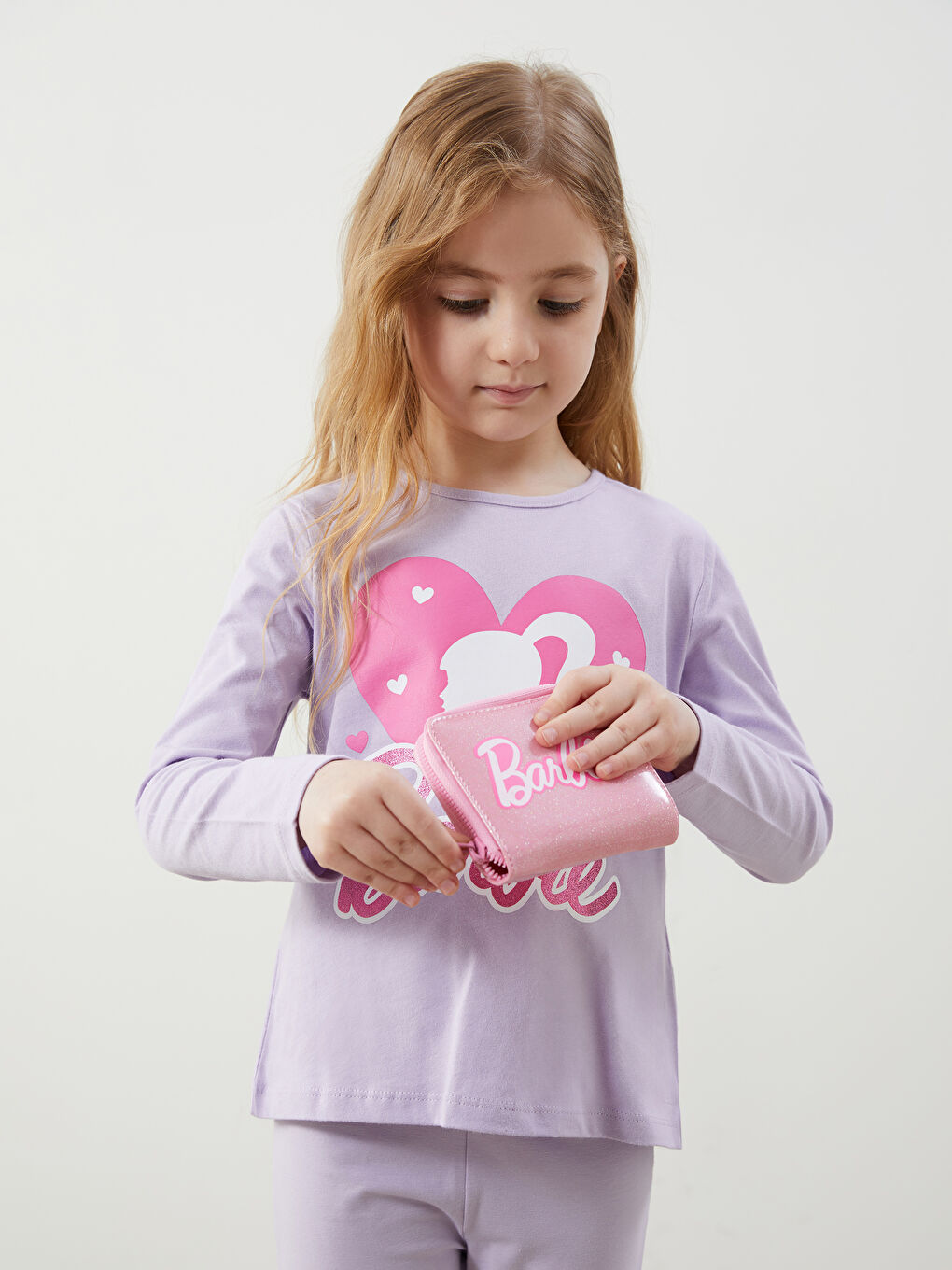 LCW ACCESSORIES Pembe Barbie Baskılı Kız Çocuk Cüzdan