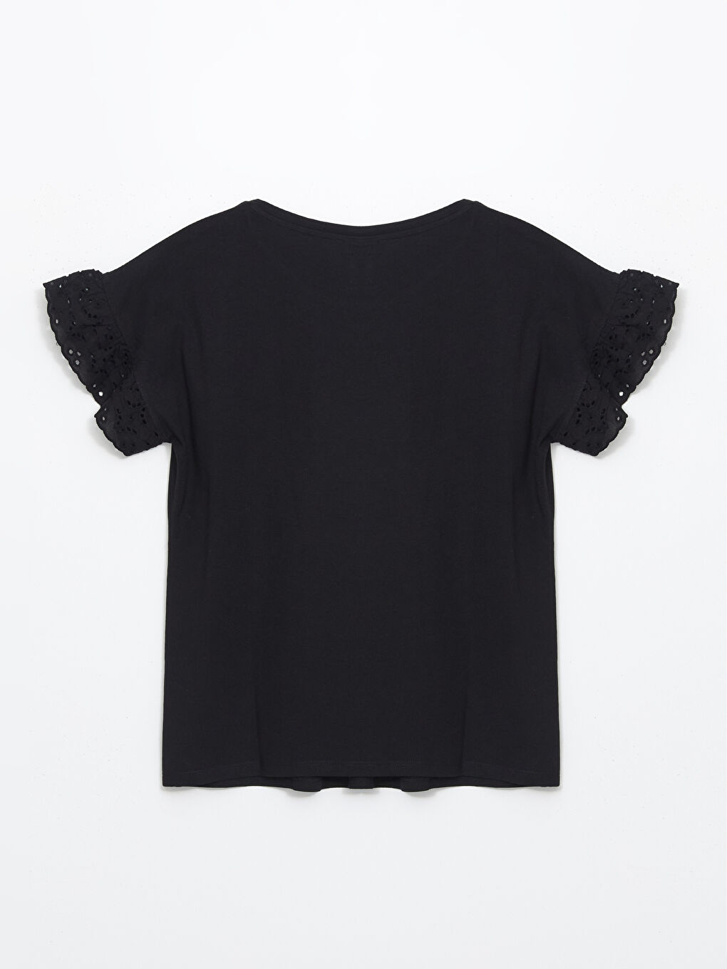 Crew Neck Lace Detailed Women's Blouse -S54553Z8-CVL