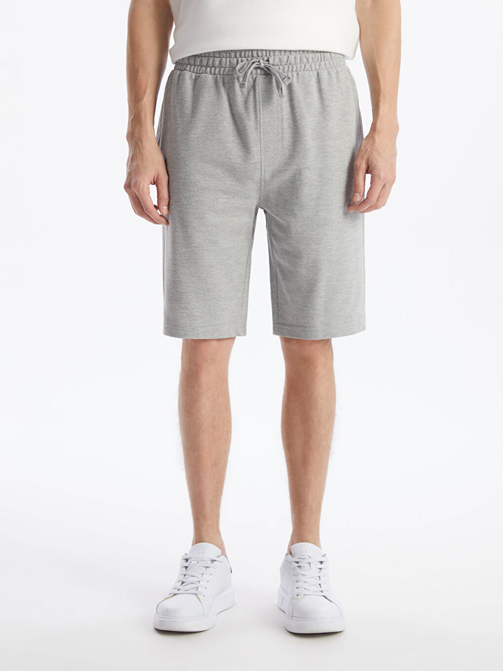 Standard Pattern Piqué Men's Shorts -S54554Z8-DCR