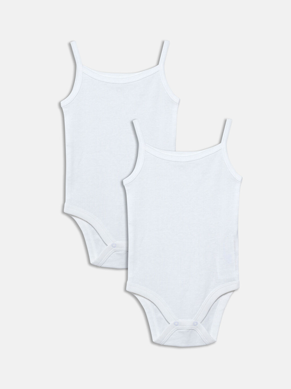 Square Collar Girls' Vest 2 Pack -S54562Z1-R9J