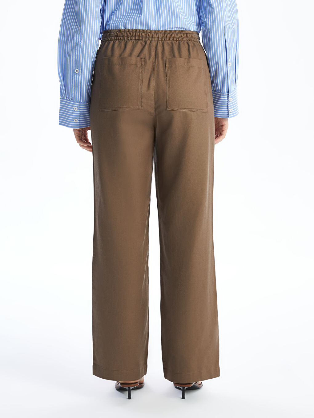 Pantalone za žene sa lastišem u struku -S54570Z8-PX1