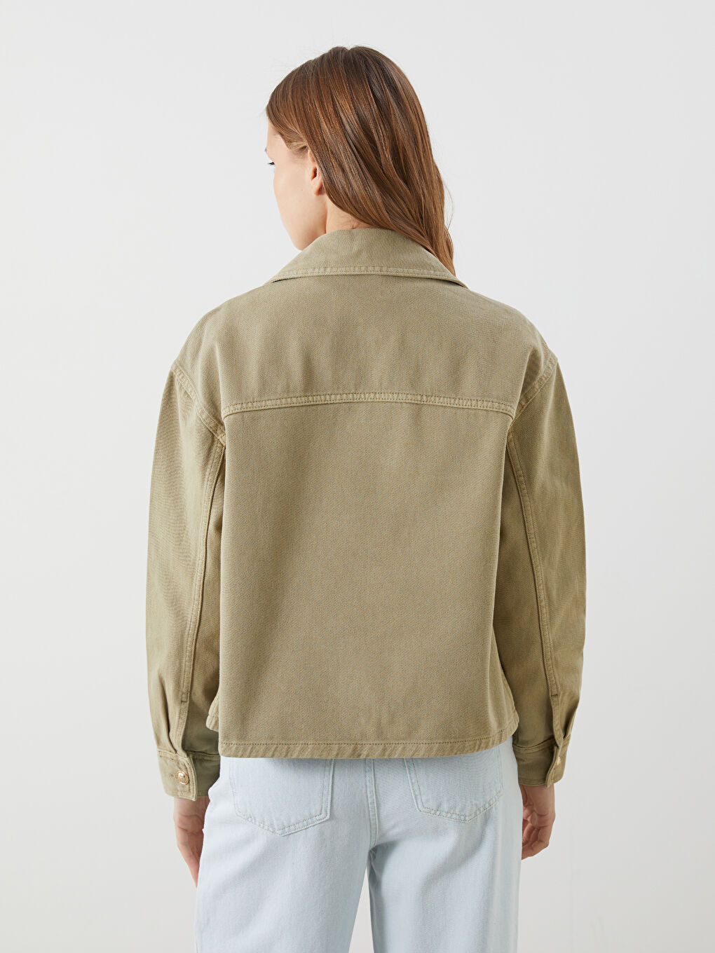 Oversize Women's Shirt Jacket -S54574Z8-YLK