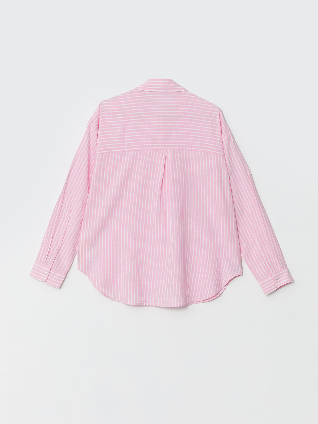 Striped Linen Blend Oversize Women's Shirt -S54575Z8-LHK