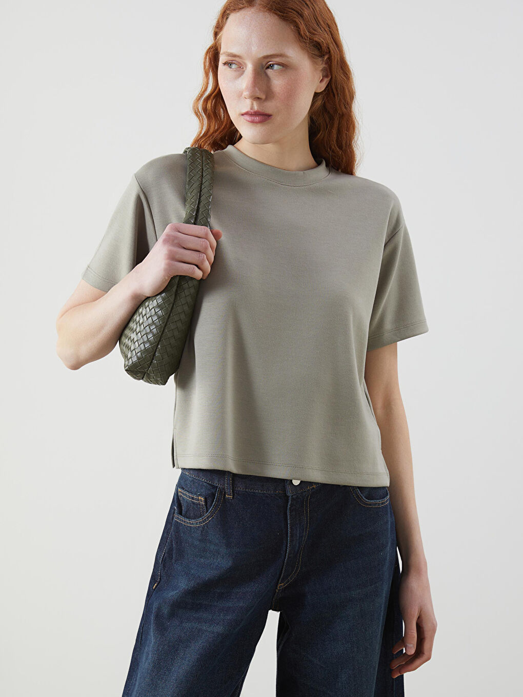 Crew Neck Women's T-Shirt -S54599Z8-QZJ