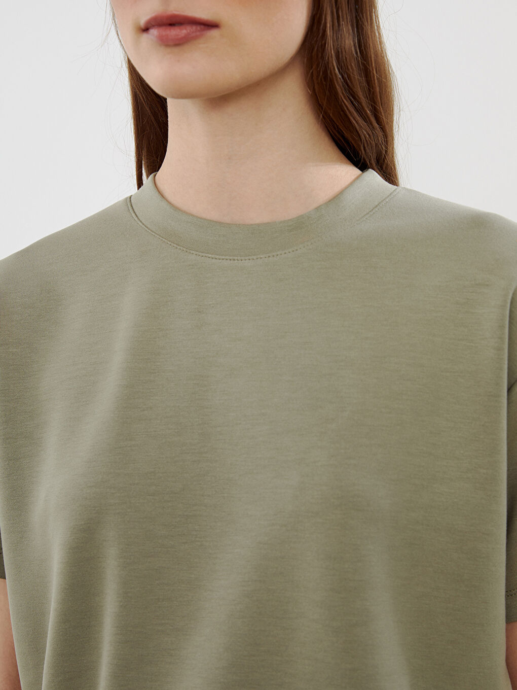 Crew Neck Women's T-Shirt -S54599Z8-QZJ