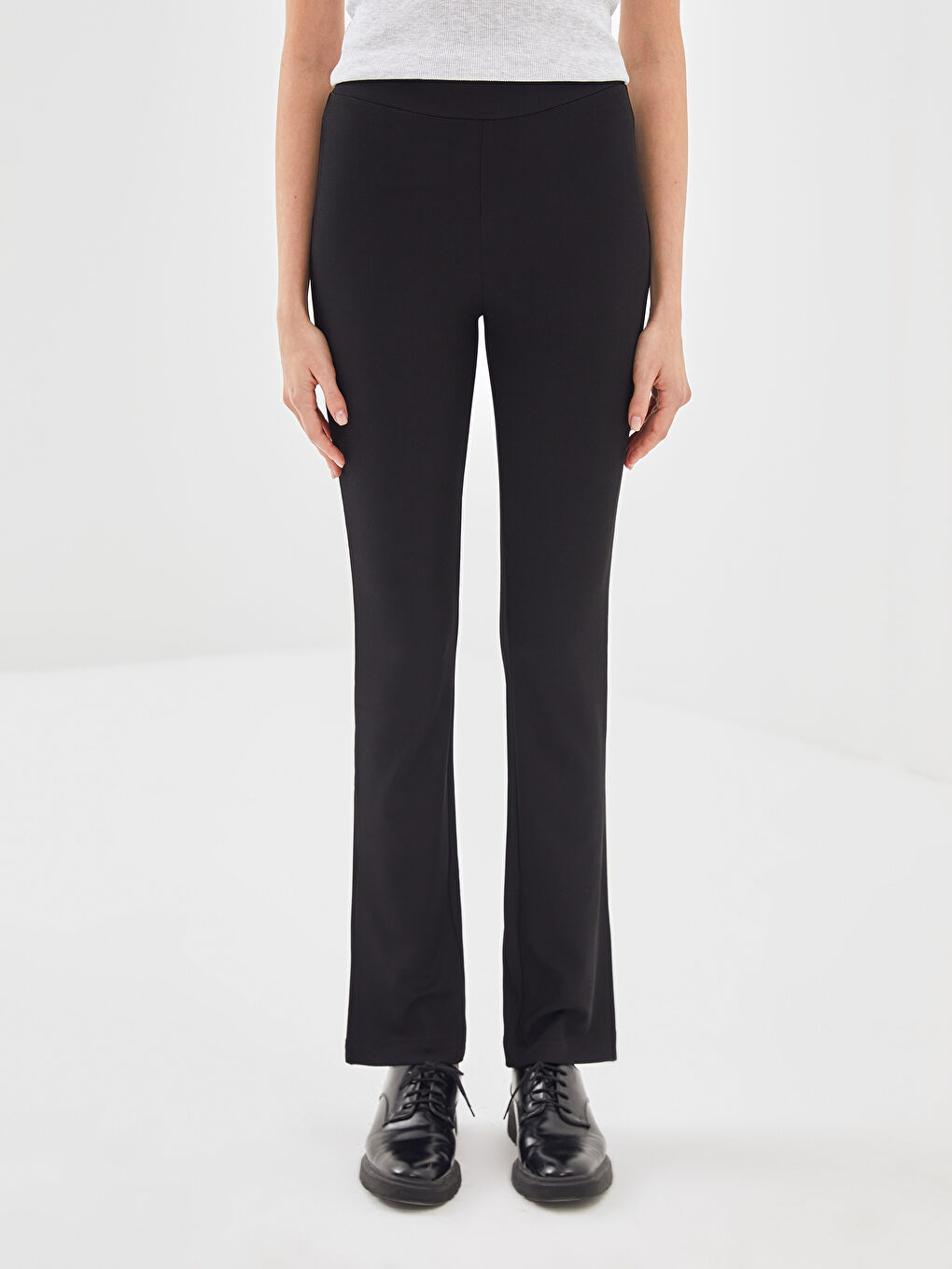 Elastic Waist Spanish Leg Women's Leggings Trousers -S54602Z8-CVL