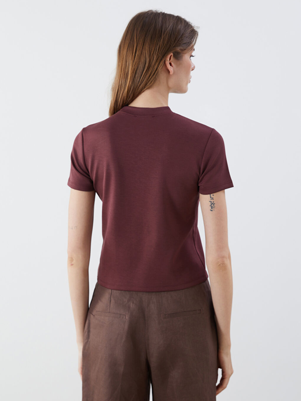 Funnel Neck Women's T-Shirt -S54618Z8-HFA
