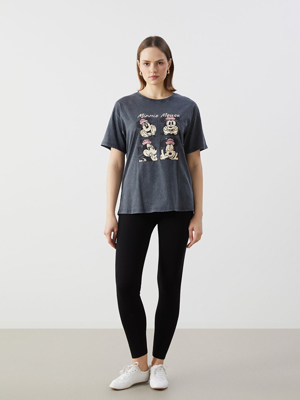 Ženska majica okruglog izreza sa otiskom Minnie Mouse -S54633Z8-R2H