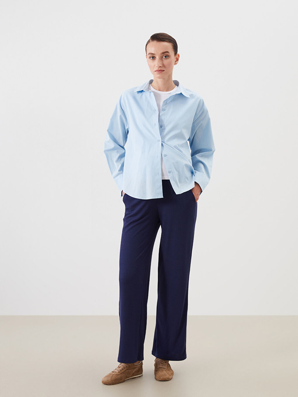 LCWAIKIKI Maternity Karın Panelli Dokulu Hamile Pantolon -S54639Z8-K7T