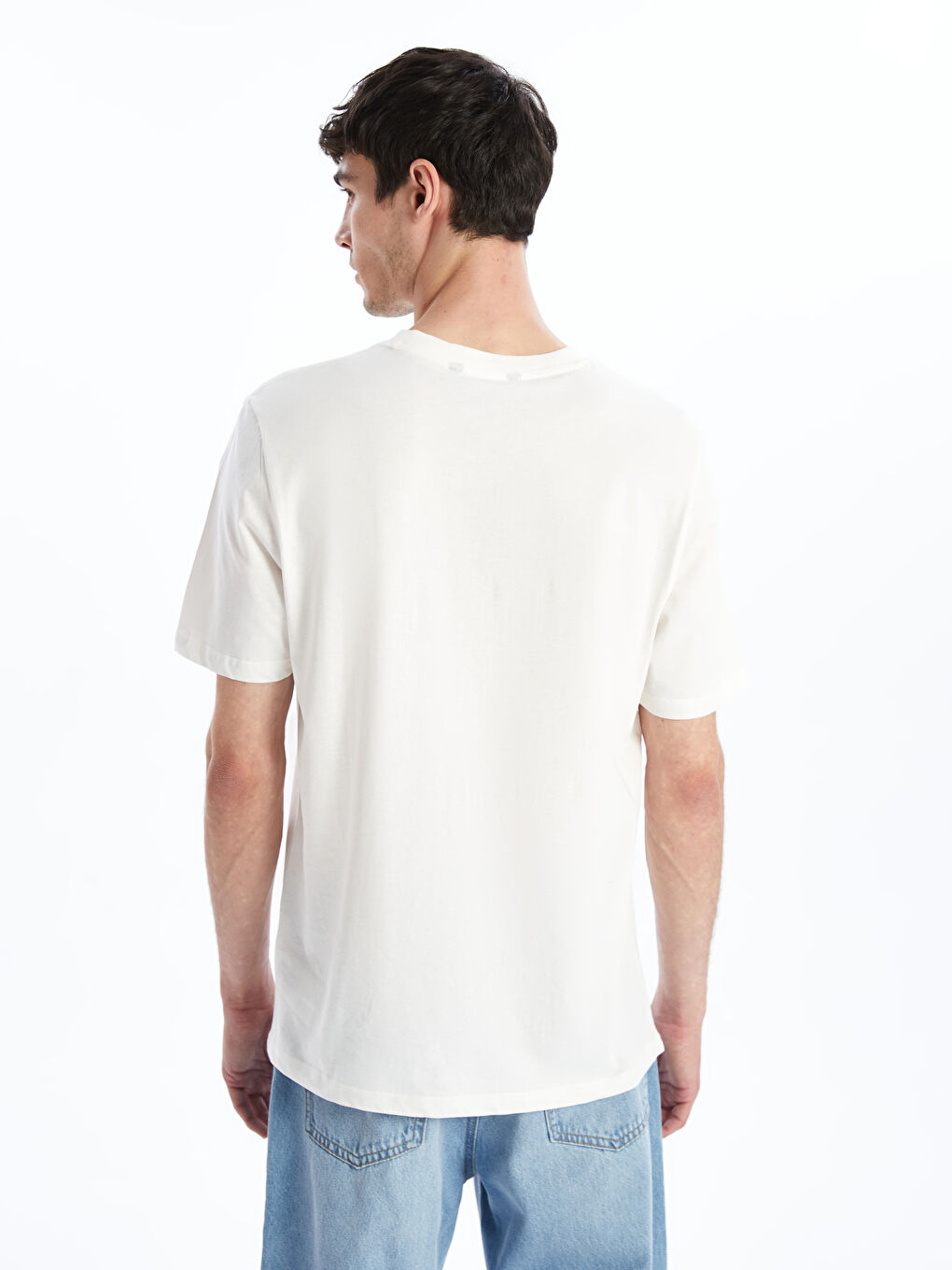 Crew Neck Printed Jersey Men's T-Shirt-3