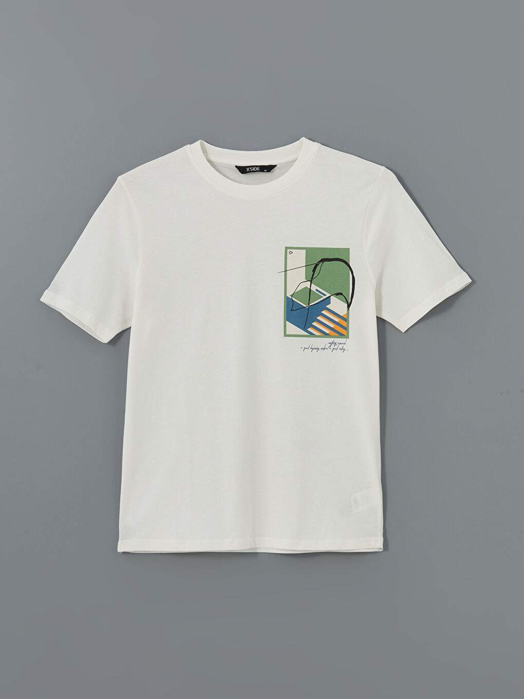 Crew Neck Printed Jersey Men's T-Shirt-4