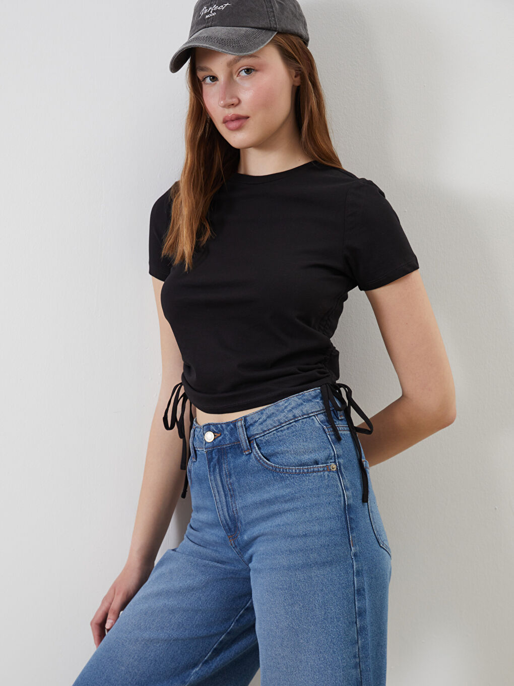 Crew Neck Plain Women's T-Shirt -S54662Z8-CVL
