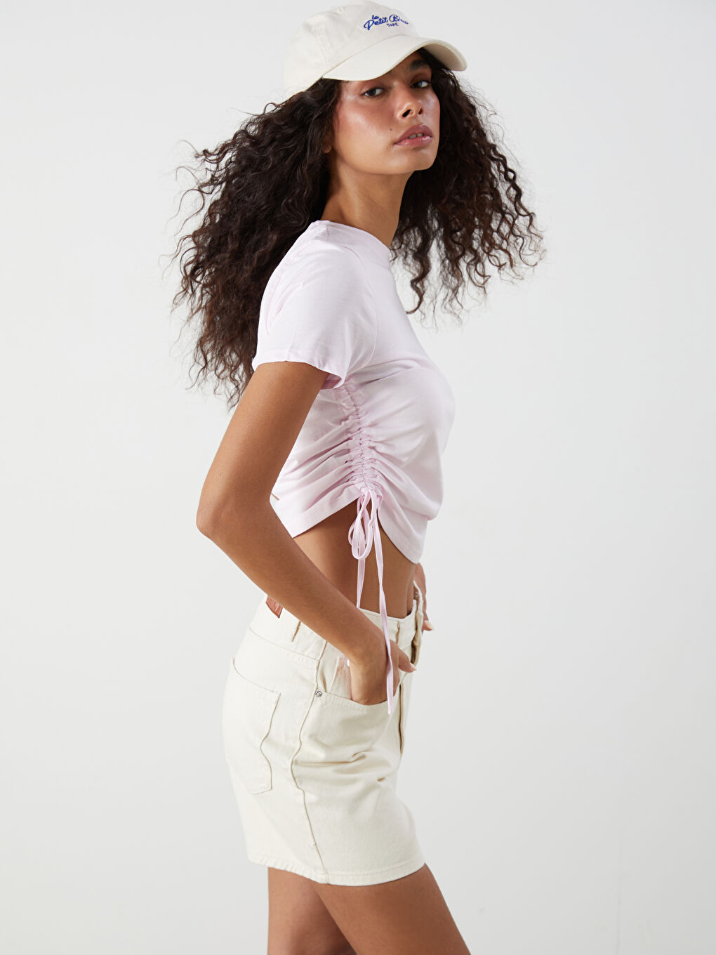 Crew Neck Plain Women's T-Shirt -S54662Z8-YVU