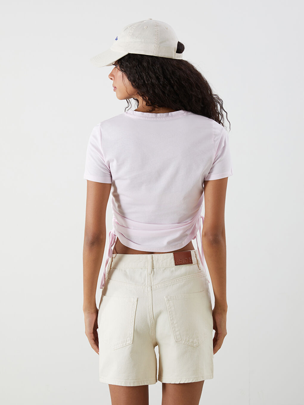 Crew Neck Plain Women's T-Shirt -S54662Z8-YVU