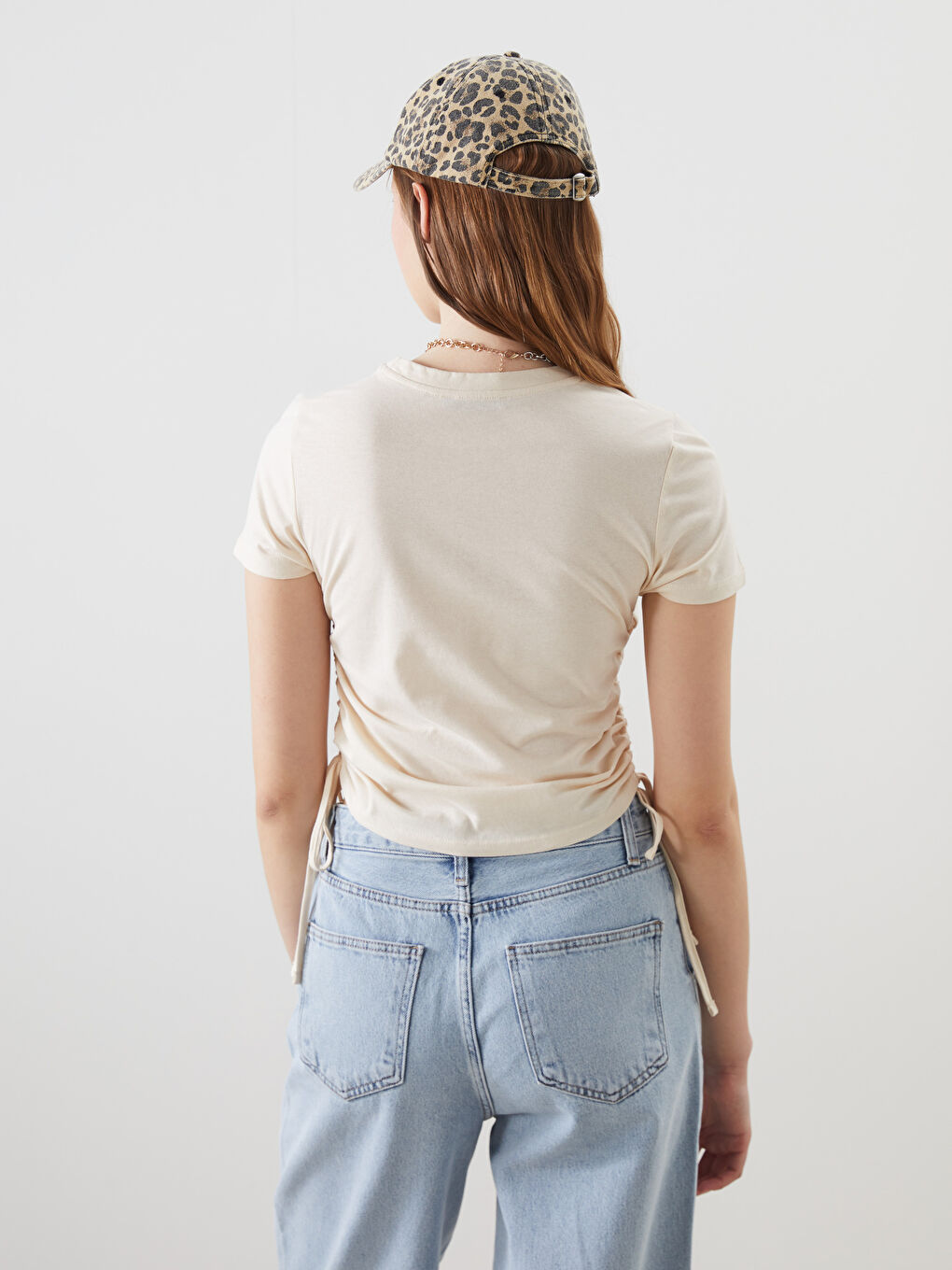 Crew Neck Plain Women's T-Shirt-3