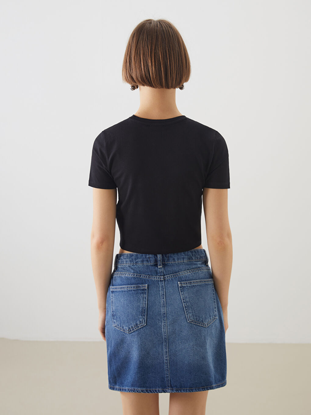 Crew Neck Women's T-Shirt -S54675Z8-CVL