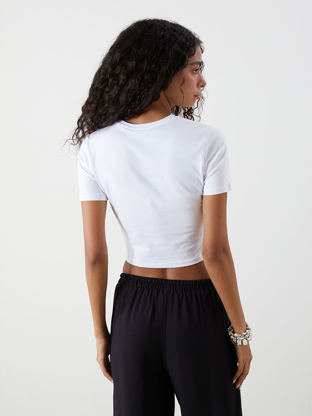 Woman WHITE Crop Top -S54677Z8-Q6K