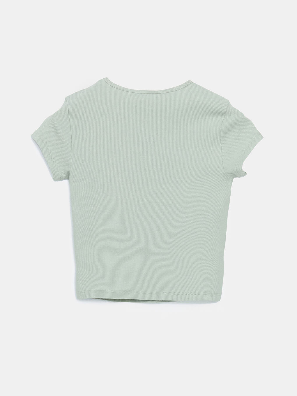 Crew Neck Ribbed Women's T-Shirt -S54682Z8-SBD