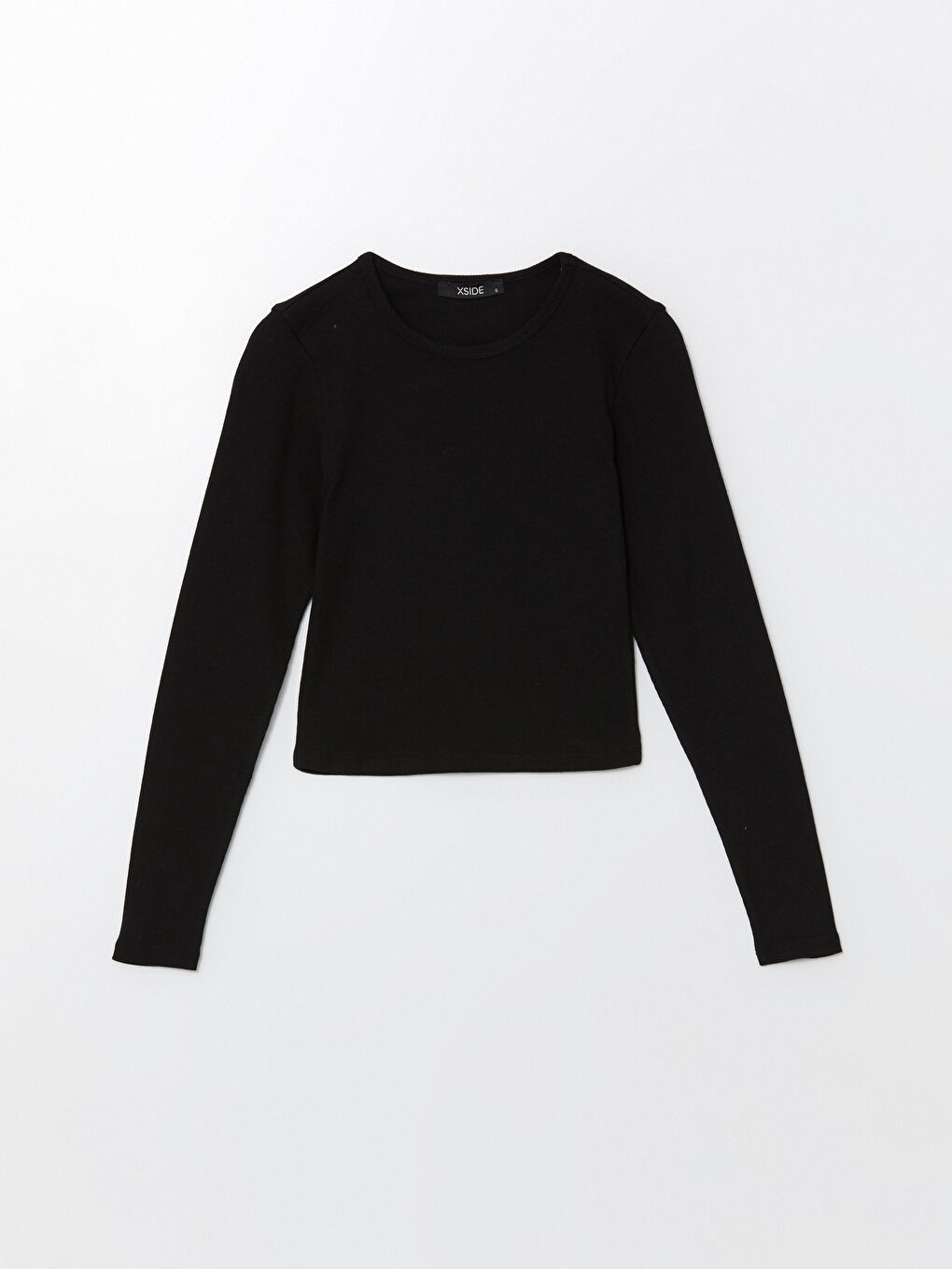 Crew Neck Ribbed Women's T-Shirt -S54694Z8-CVL