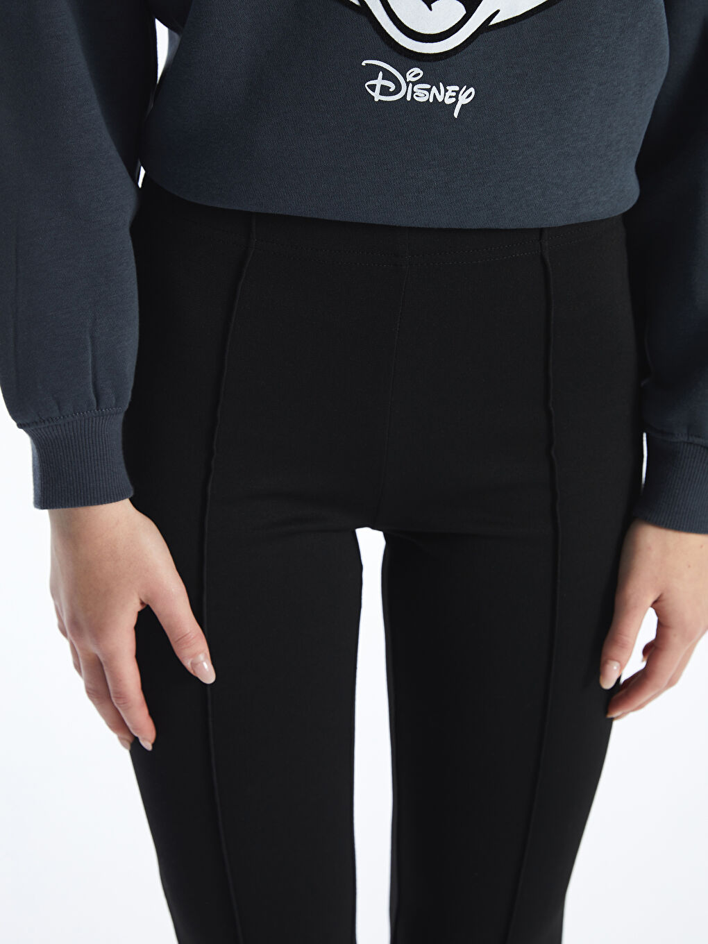 Elasticated Waist Plain Flared Women's Sweatpants -S54697Z8-CVL