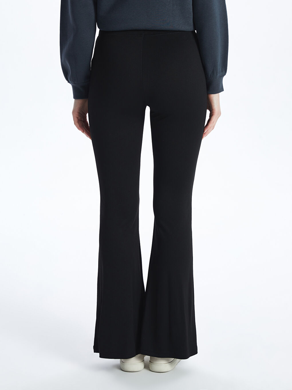 Elasticated Waist Plain Flared Women's Sweatpants -S54697Z8-CVL