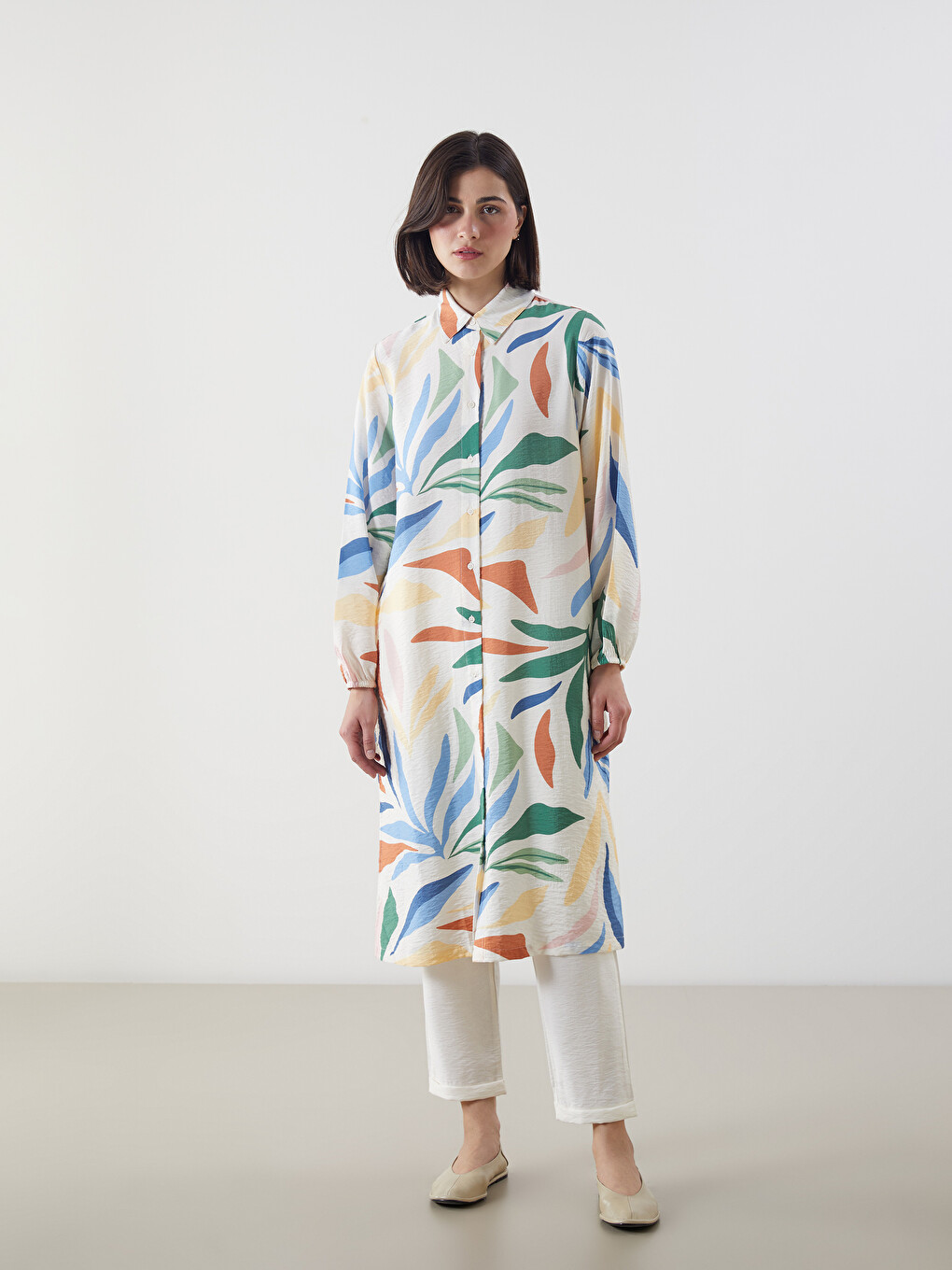 Patterned Women's Shirt Tunic