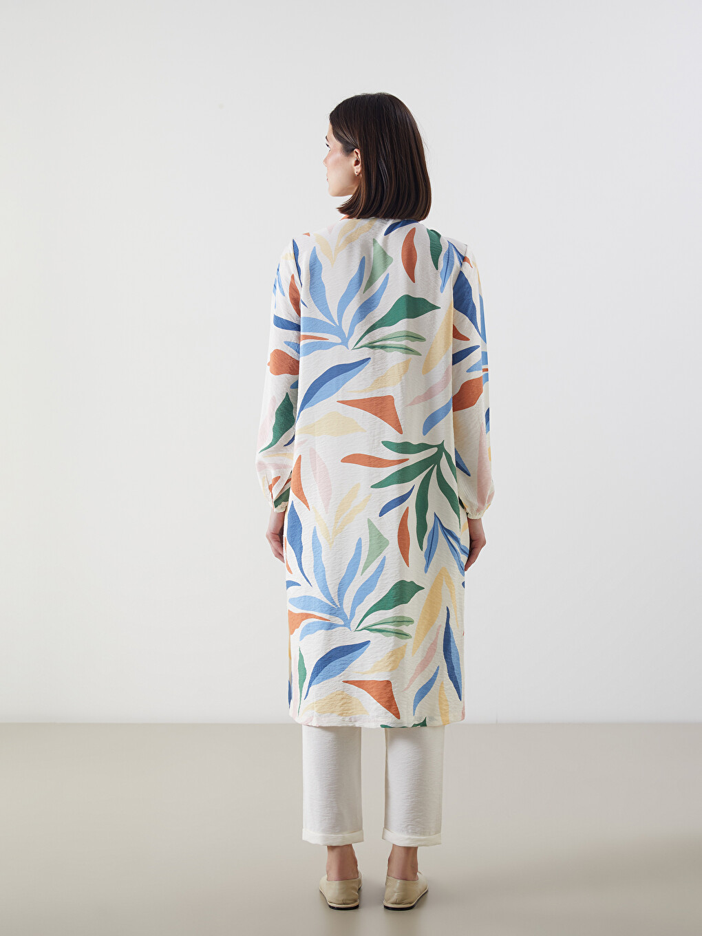 Patterned Women's Shirt Tunic-3