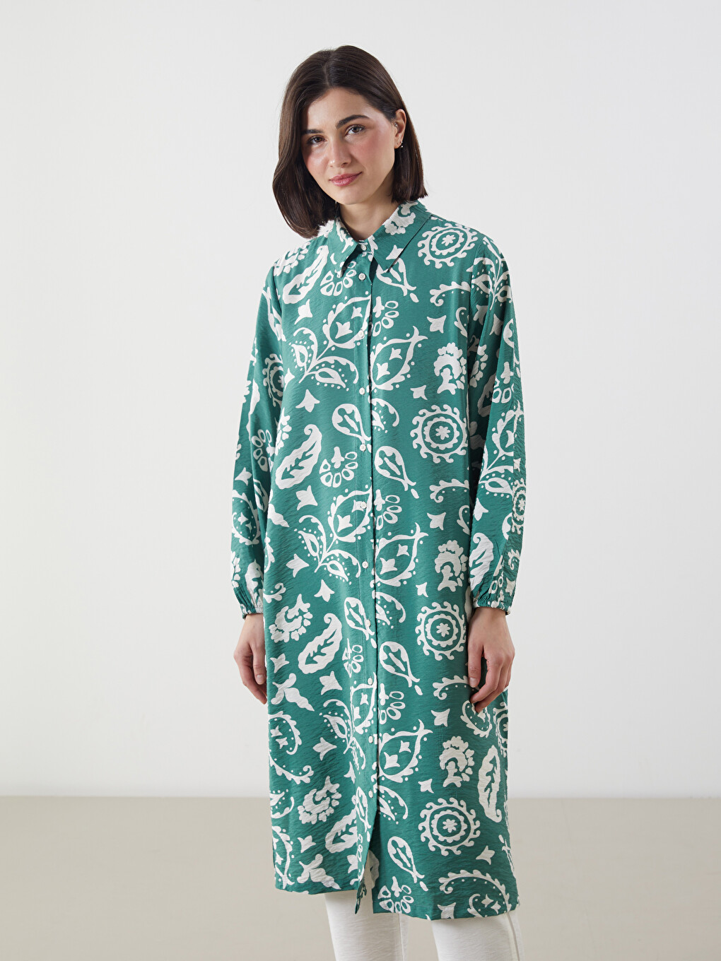 Patterned Women's Shirt Tunic