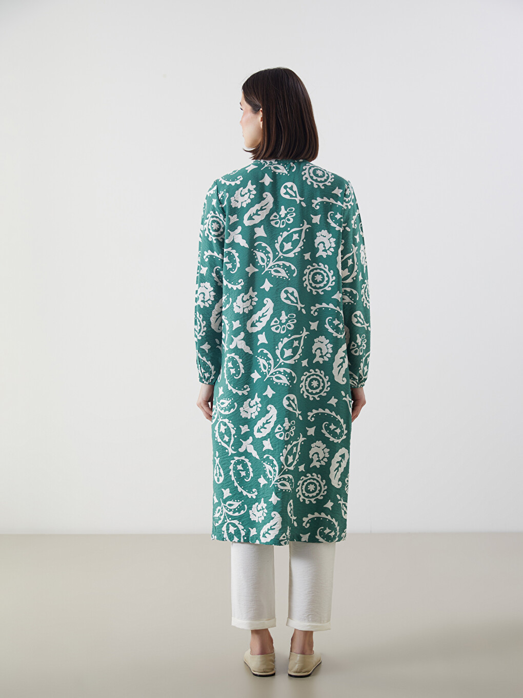 Patterned Women's Shirt Tunic-3