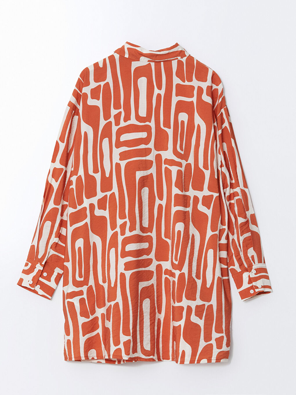 Patterned Buttoned Women's Shirt Tunic-5