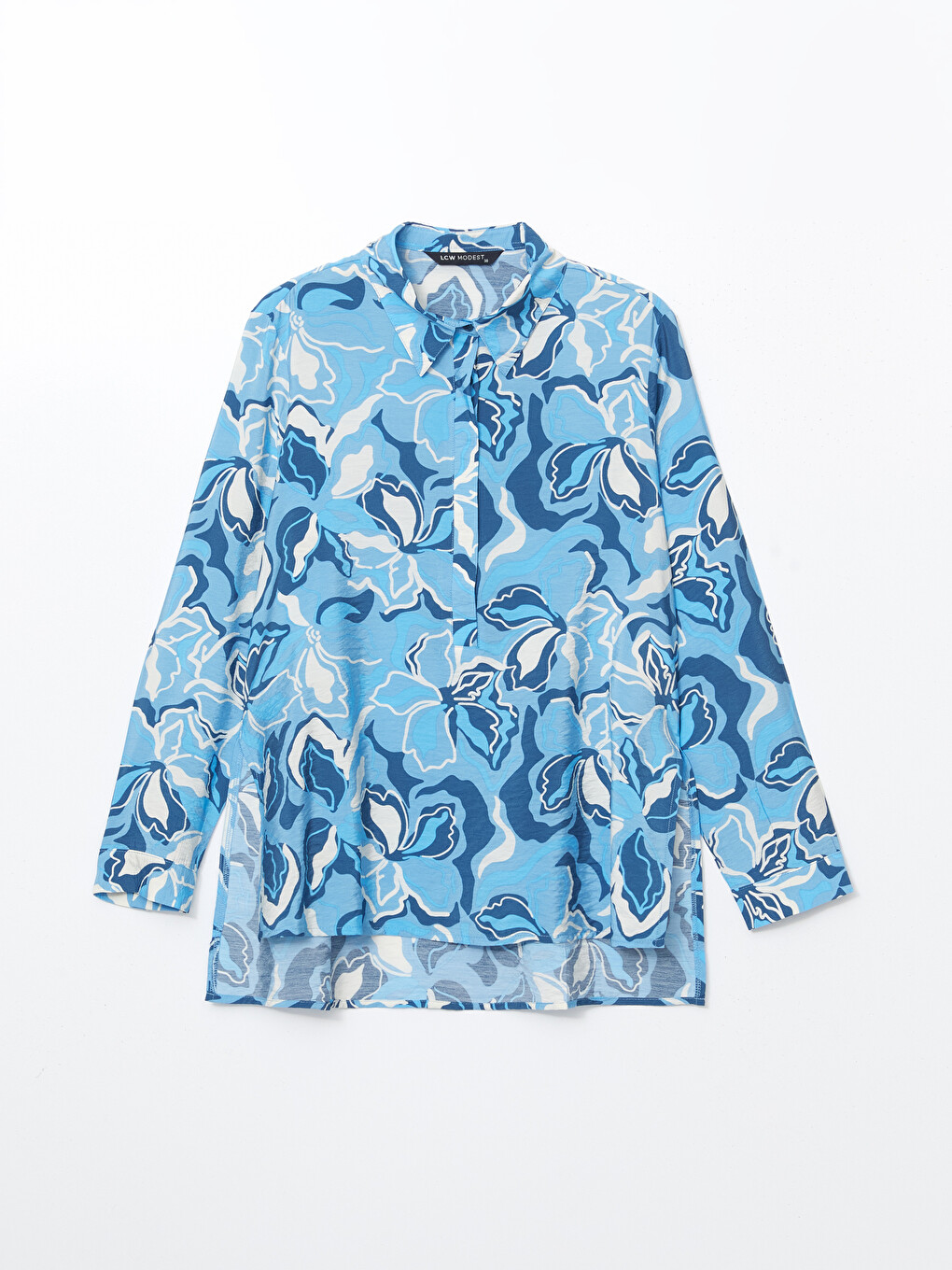 Collared Floral Women's Blouse-4