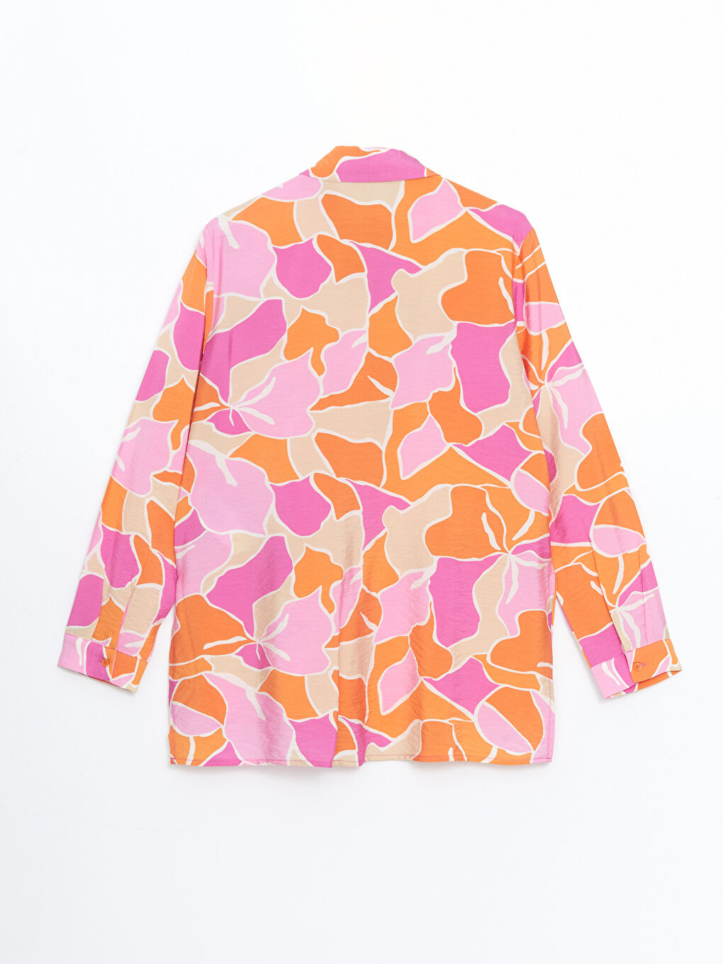 Collared Neck Patterned Women's Blouse-5