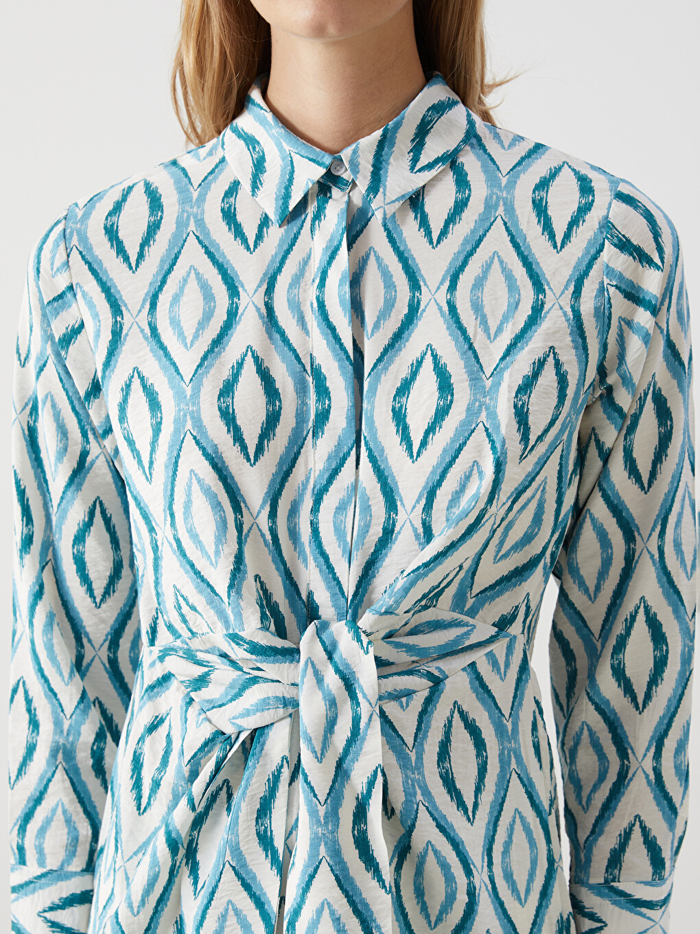 Patterned Women's Shirt Tunic-2
